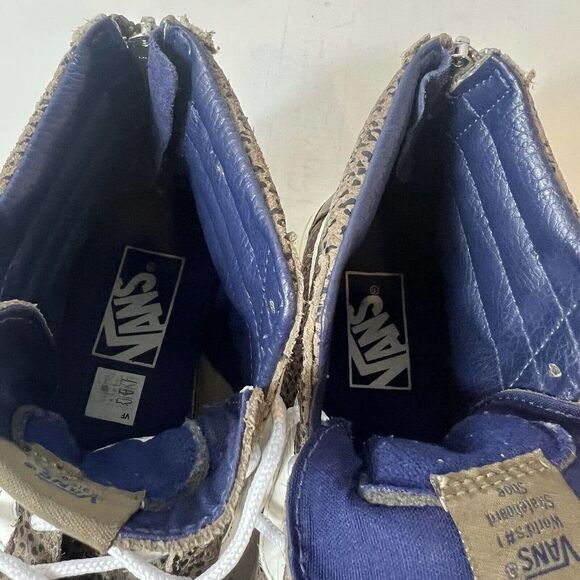 Vans SK8-Hi Sneakers Skate Casual Shoes Women's 7 Cheetah Print Lace Up Mens 5.5 - Picture 7 of 12